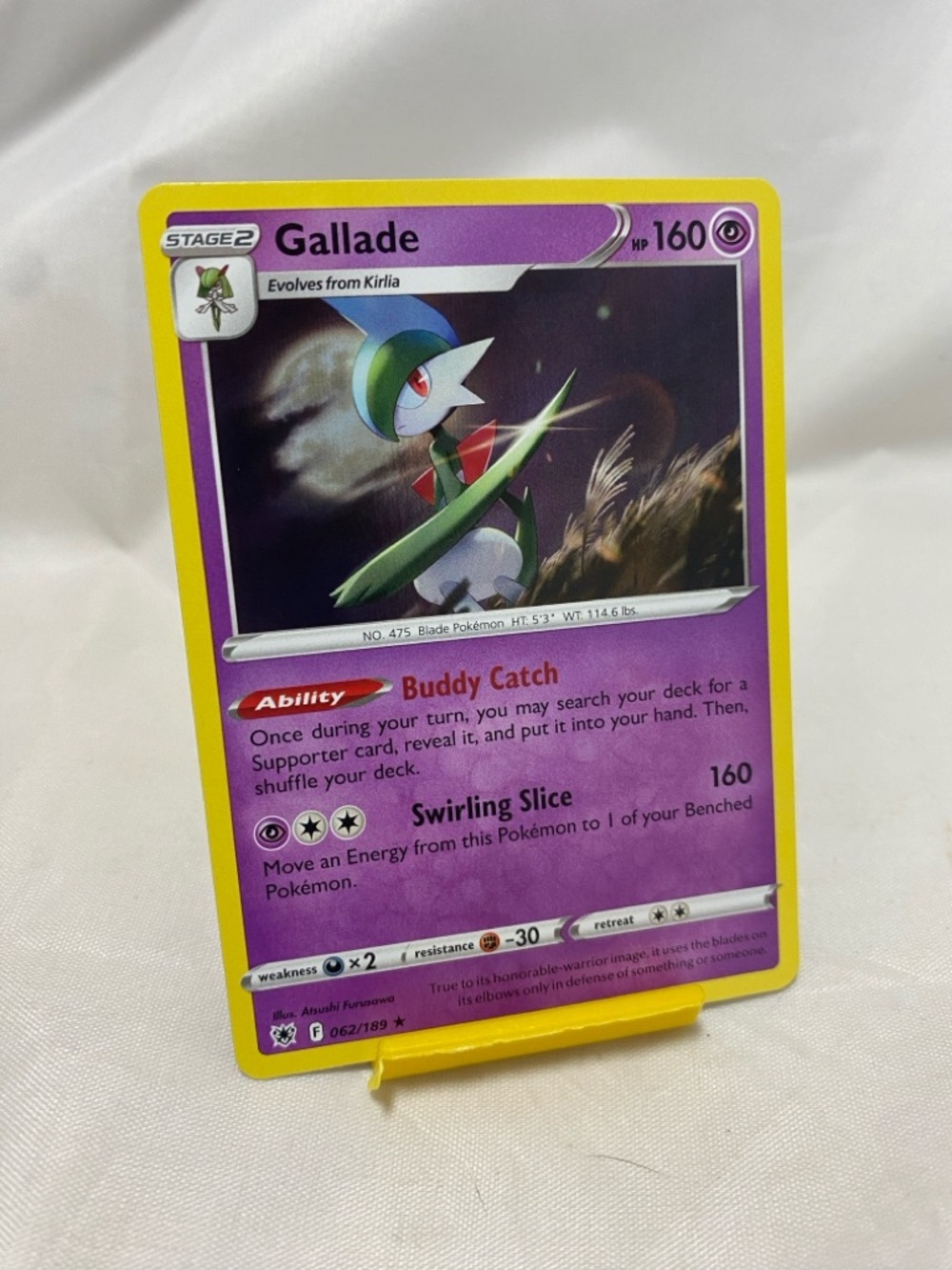 Pokemon Gallade 62/189 Astral Radiance Holo Rare Holo NM